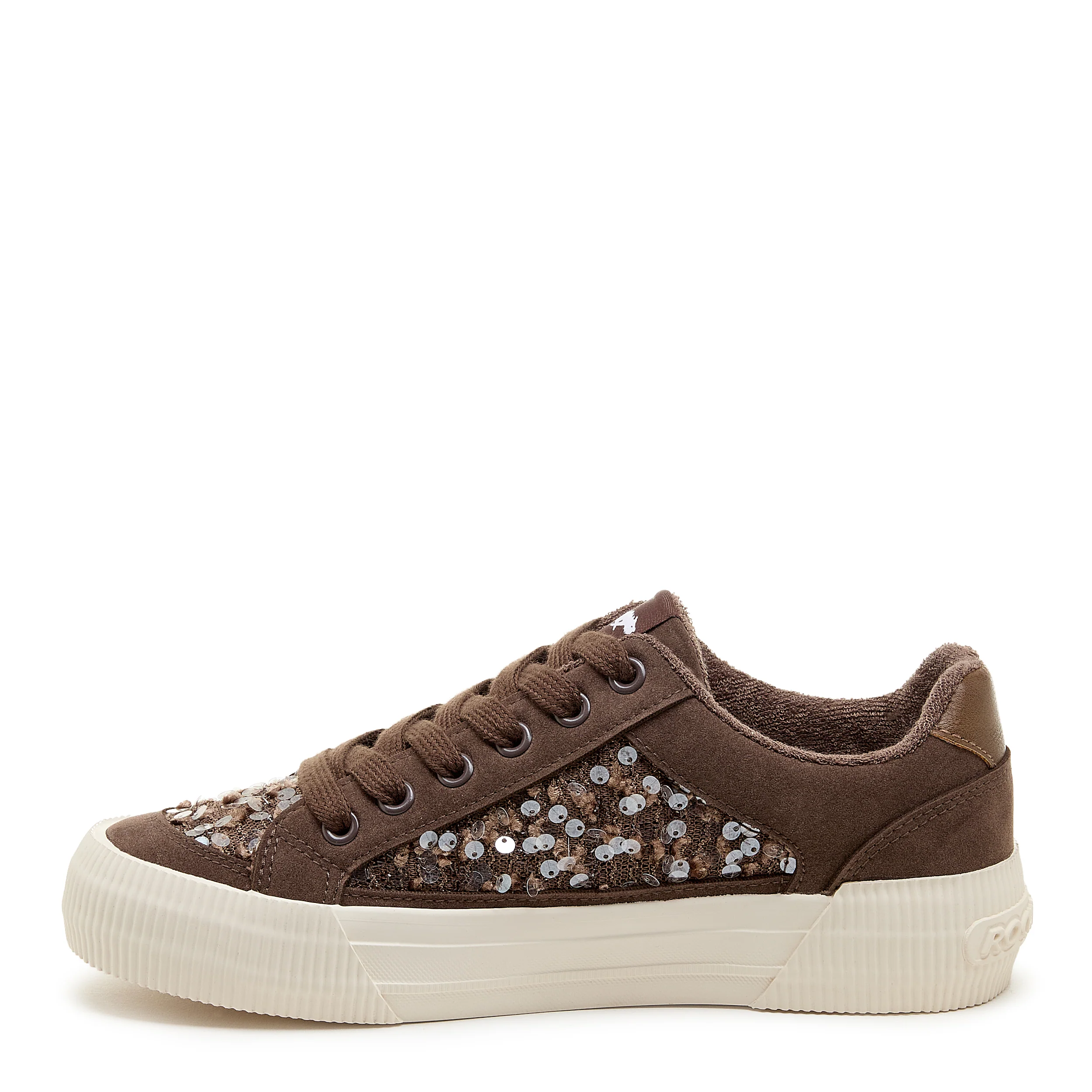 Cheery Brown Sequin Sneaker - Image 5