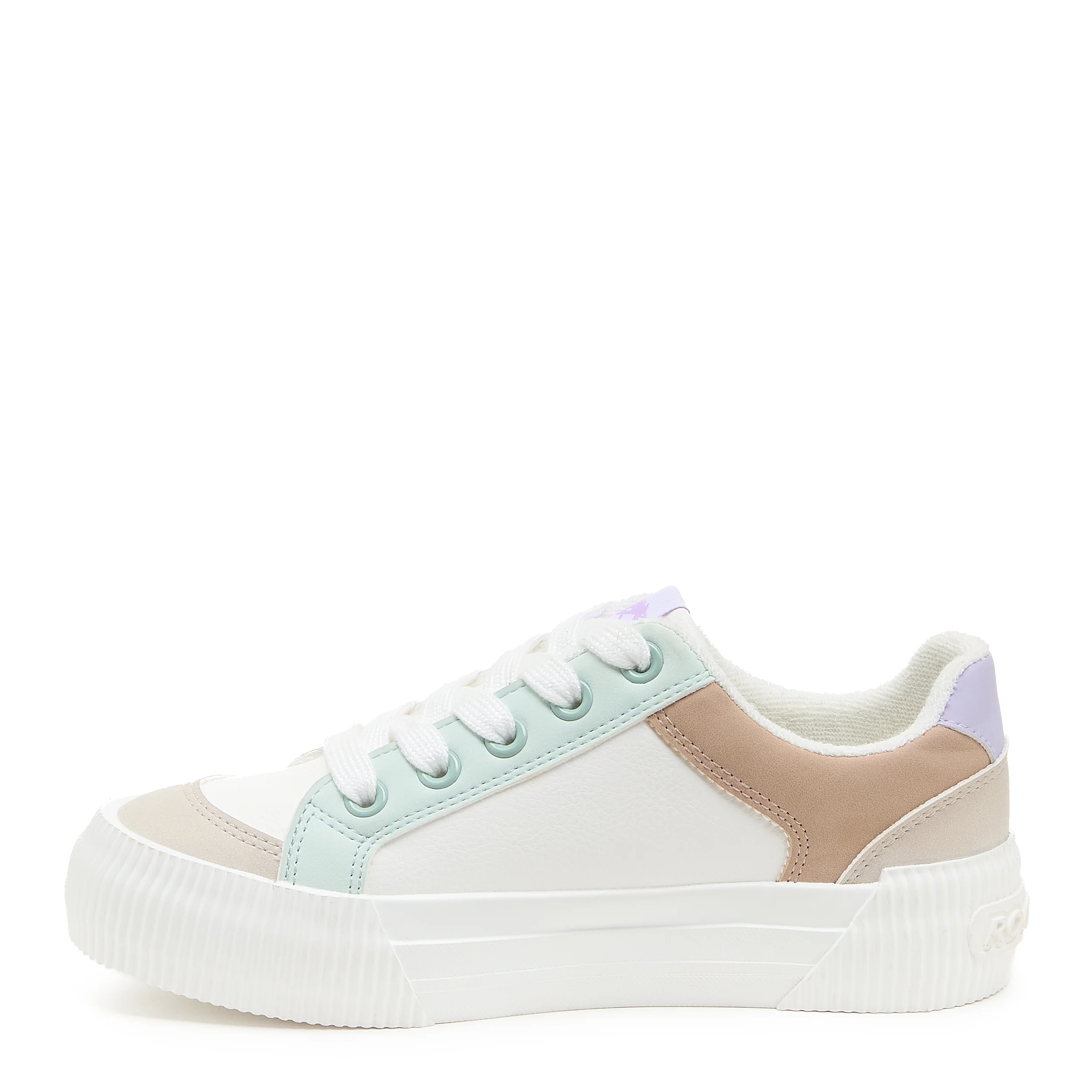 Cheery White Combo Color Block Sneaker - Image 3
