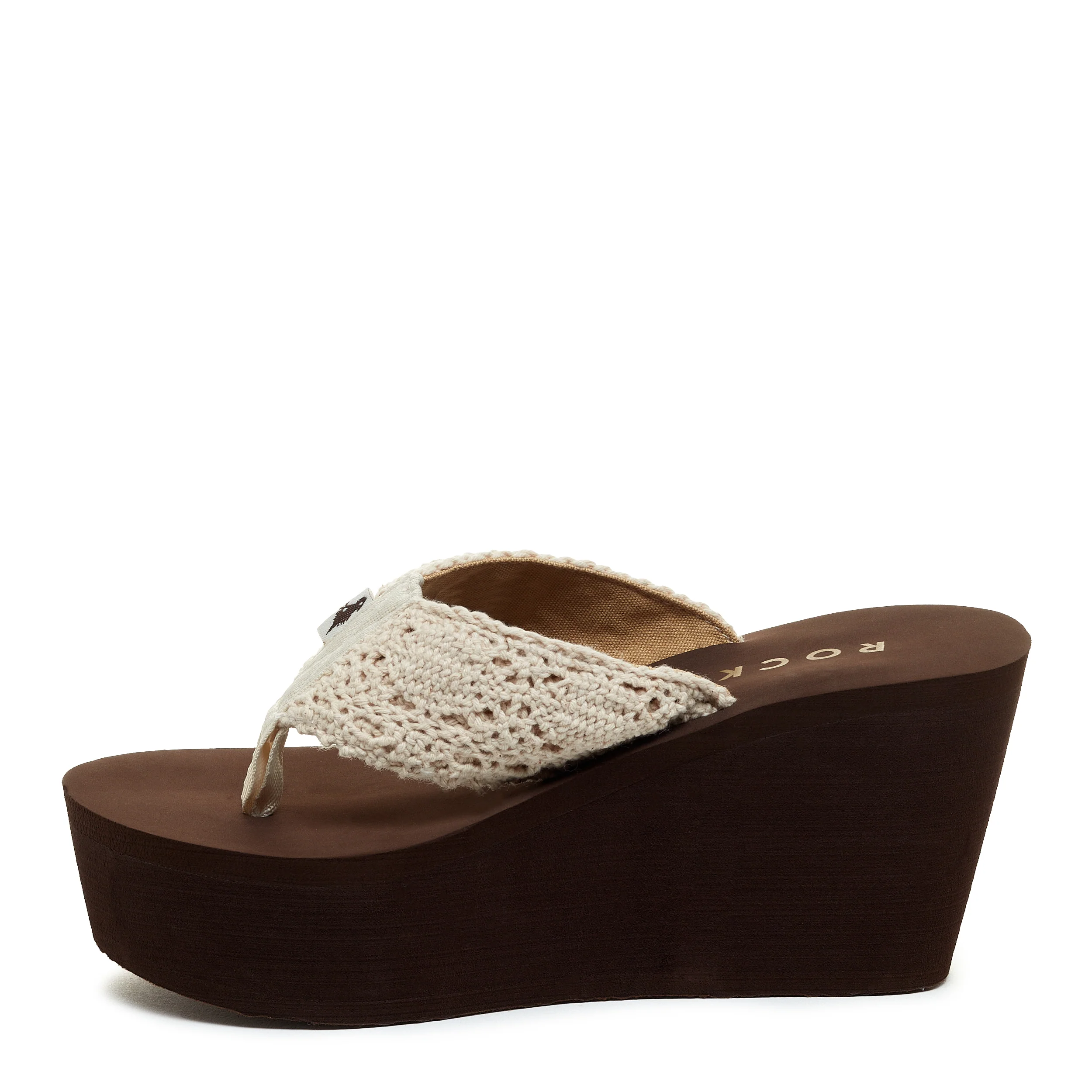Diver Natural Crochet Wedge Flip Flop - Image 4