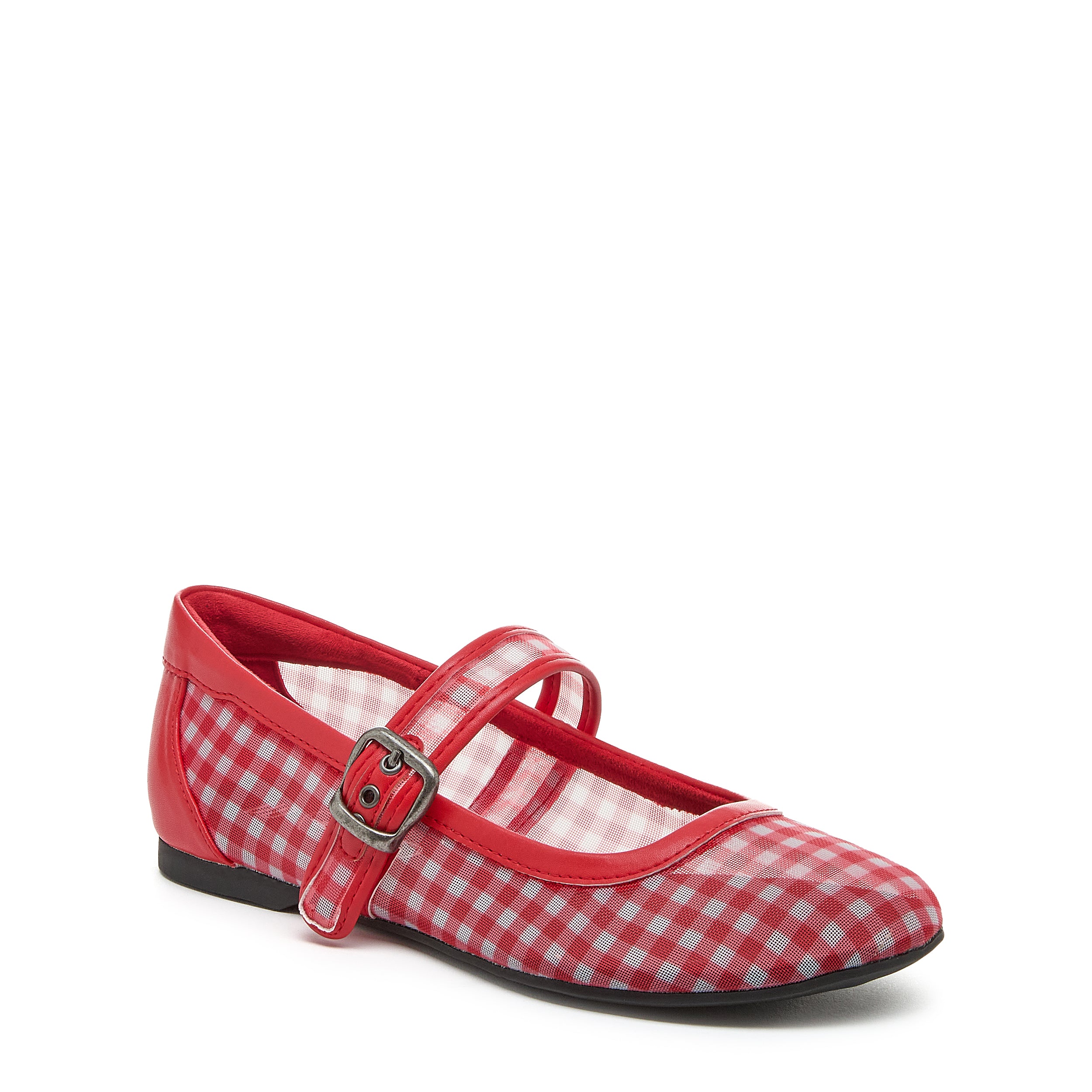 Emma Red Gingham Ballet Flat - Image 3