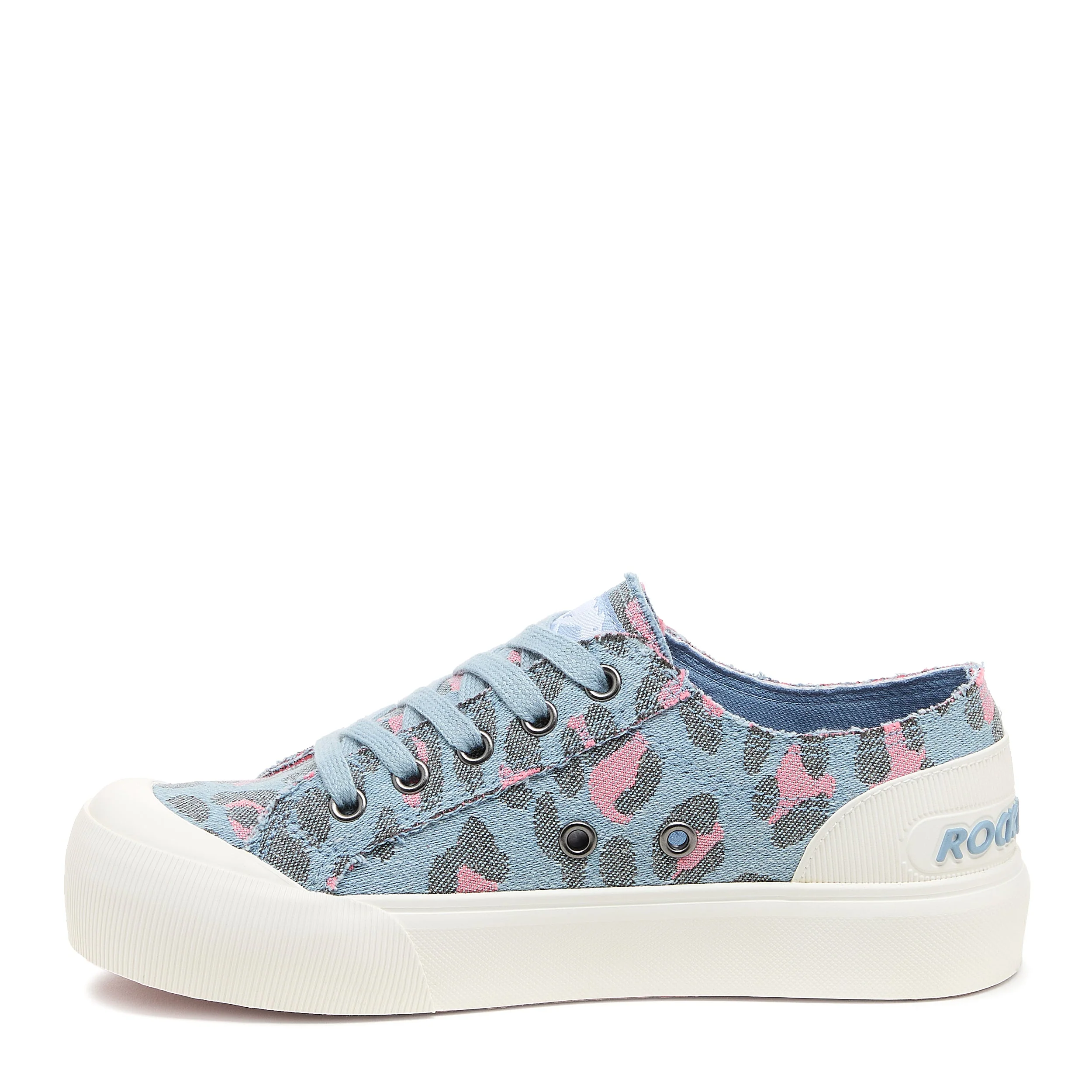 Jazzin Plus Light Blue Leopard Print sneakers - Image 4