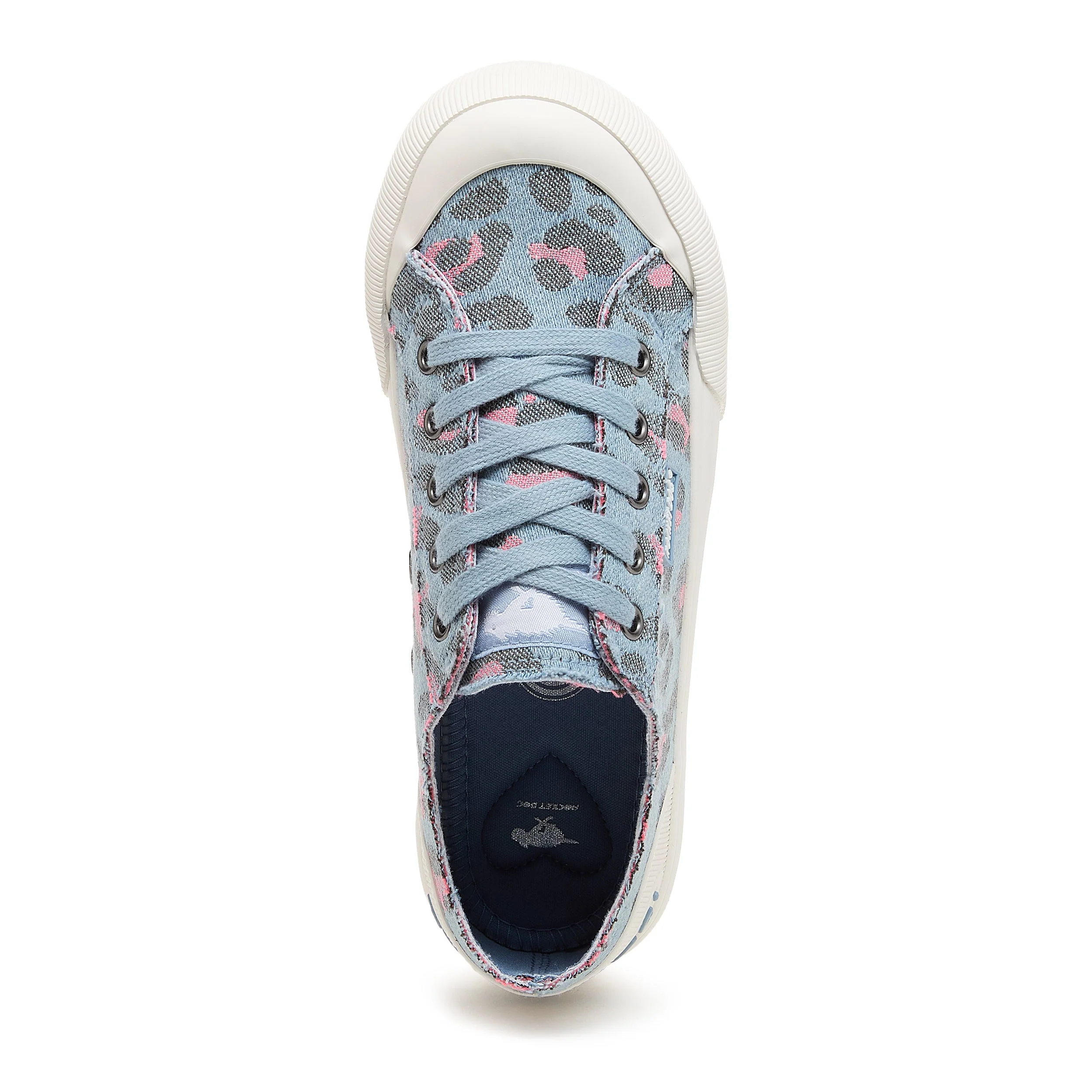 Jazzin Plus Light Blue Leopard Print sneakers - Image 7
