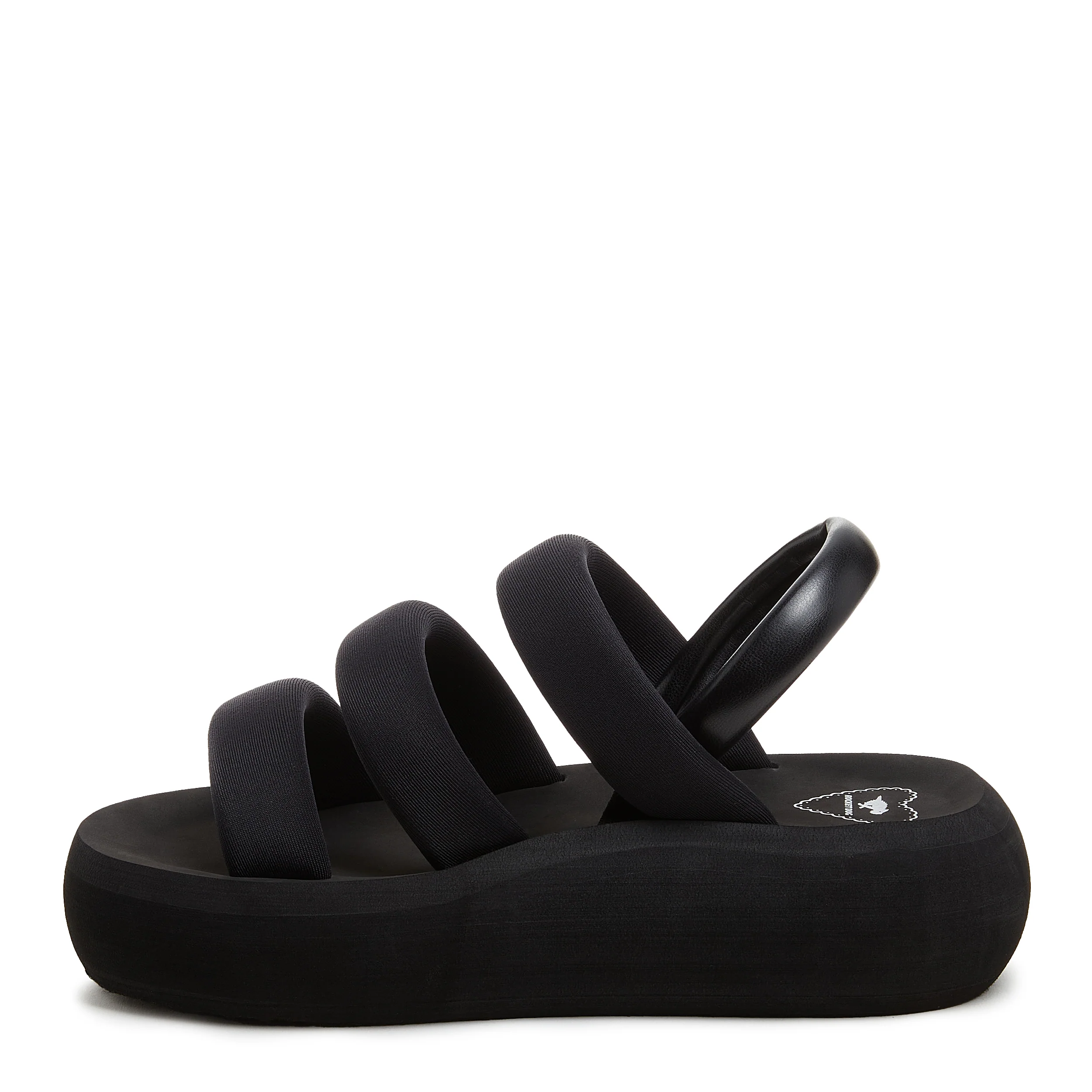 Smile Black Strappy Sandal - Image 3