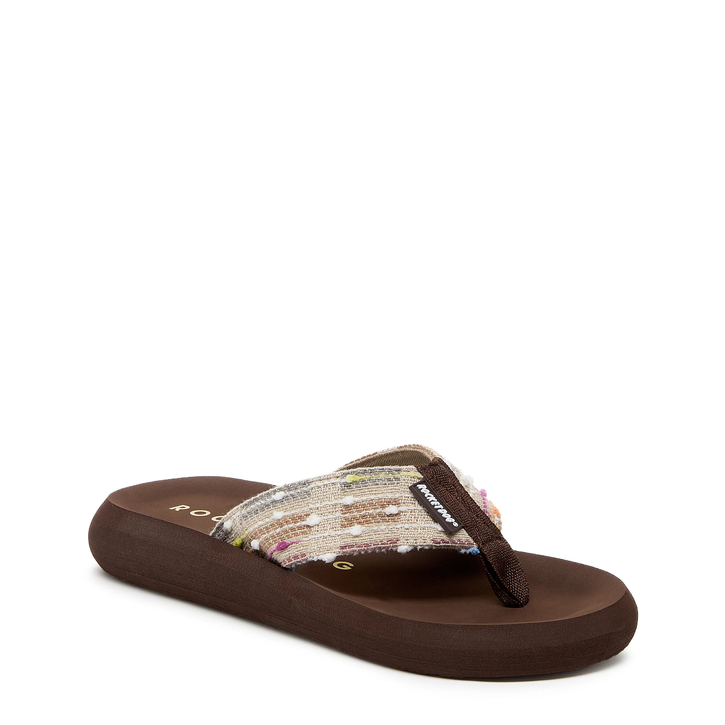 Spotlight Brown Multi Woven Flip Flop - Image 3