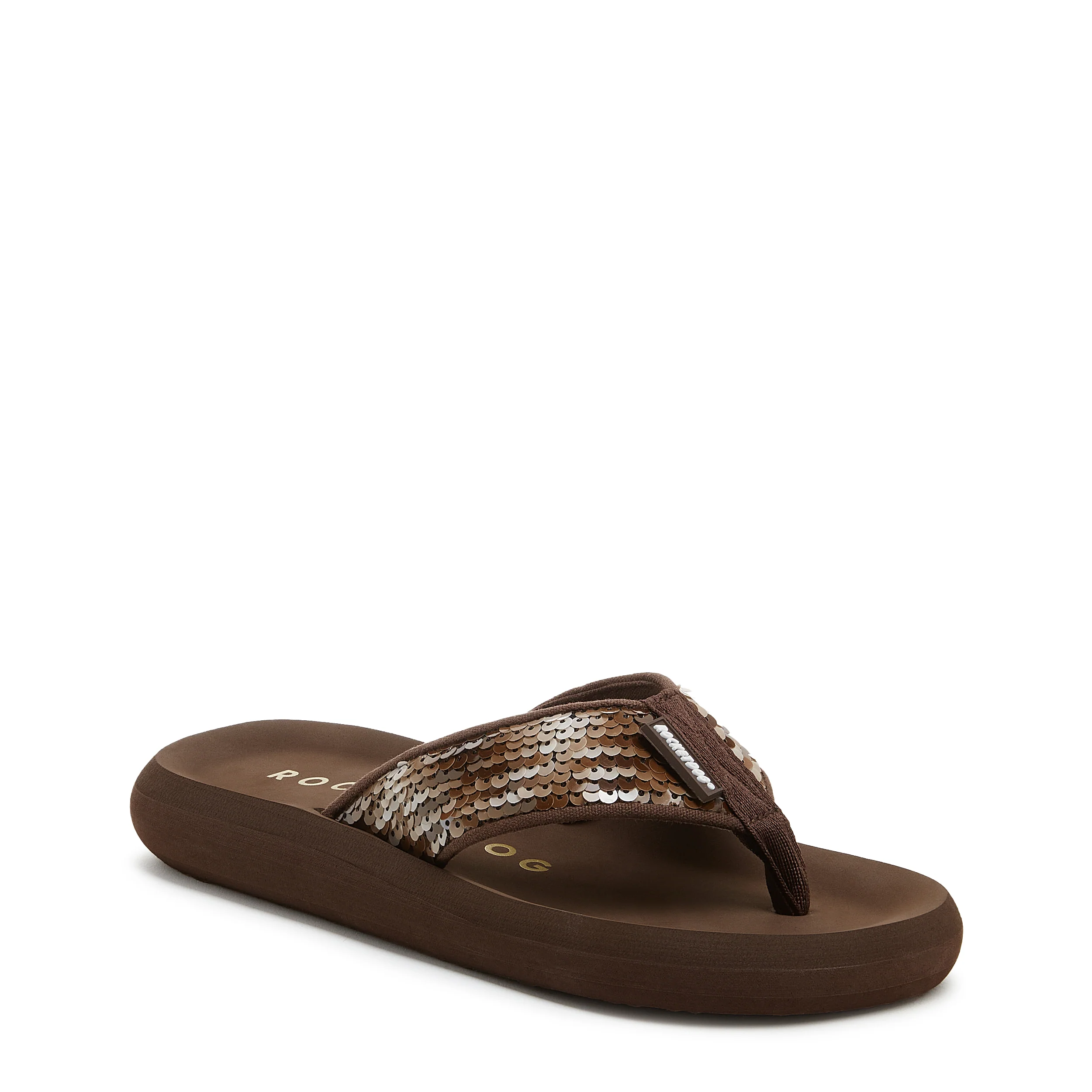 Spotlight Brown Sequin Flip Flop - Image 2